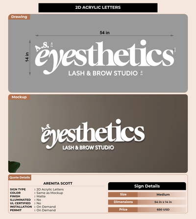 CUSTOM MOCKUP SIGN FOR Arenita Scott