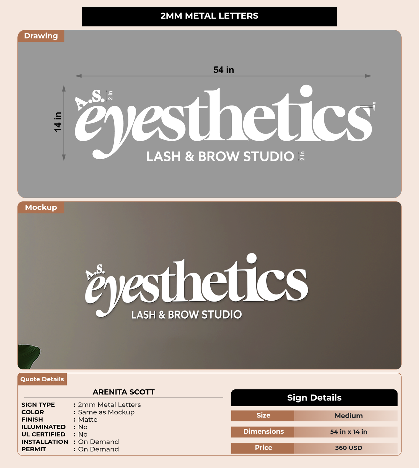 CUSTOM MOCKUP SIGN FOR Arenita Scott