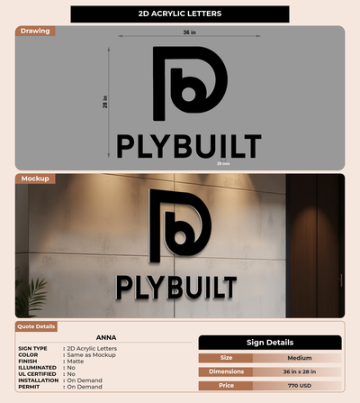 CUSTOM MOCKUP SIGN FOR Anna