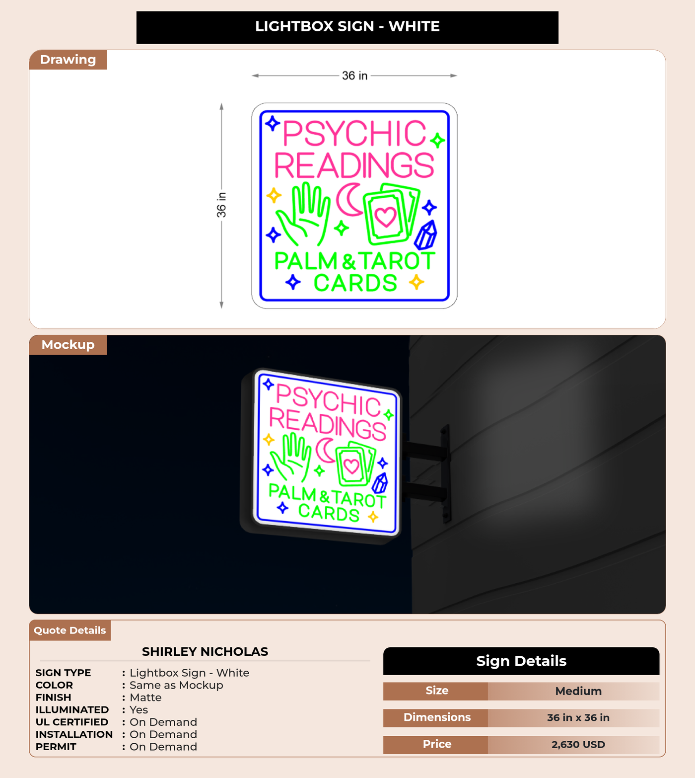 CUSTOM MOCKUP SIGN FOR Shirley Nicholas