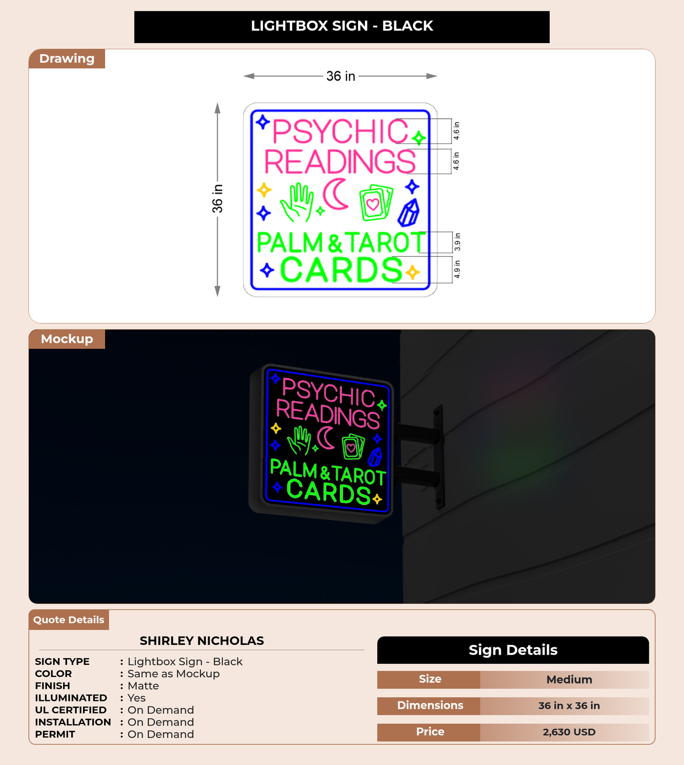 CUSTOM MOCKUP SIGN FOR Shirley Nicholas