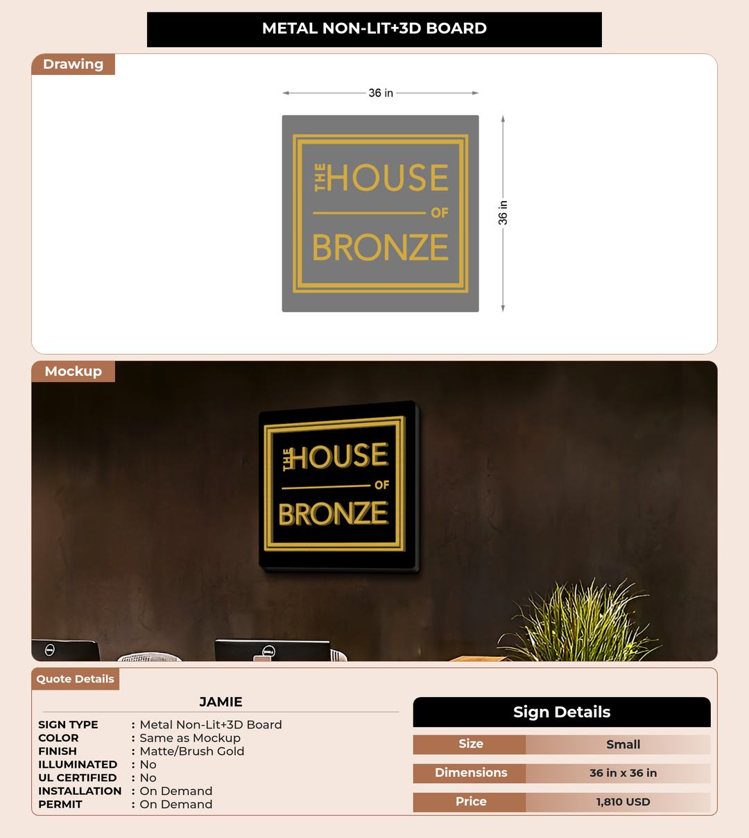CUSTOM MOCKUP SIGN FOR Jamie