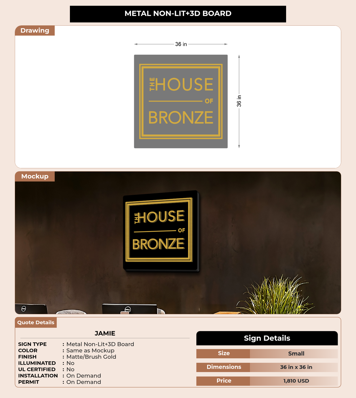 CUSTOM MOCKUP SIGN FOR Jamie