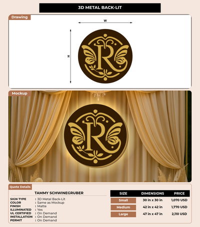 CUSTOM MOCKUP SIGN FOR Tammy Schwinegruber