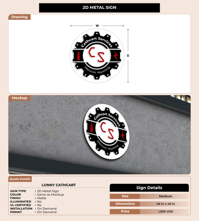 CUSTOM MOCKUP SIGN FOR Lonny Cathcart