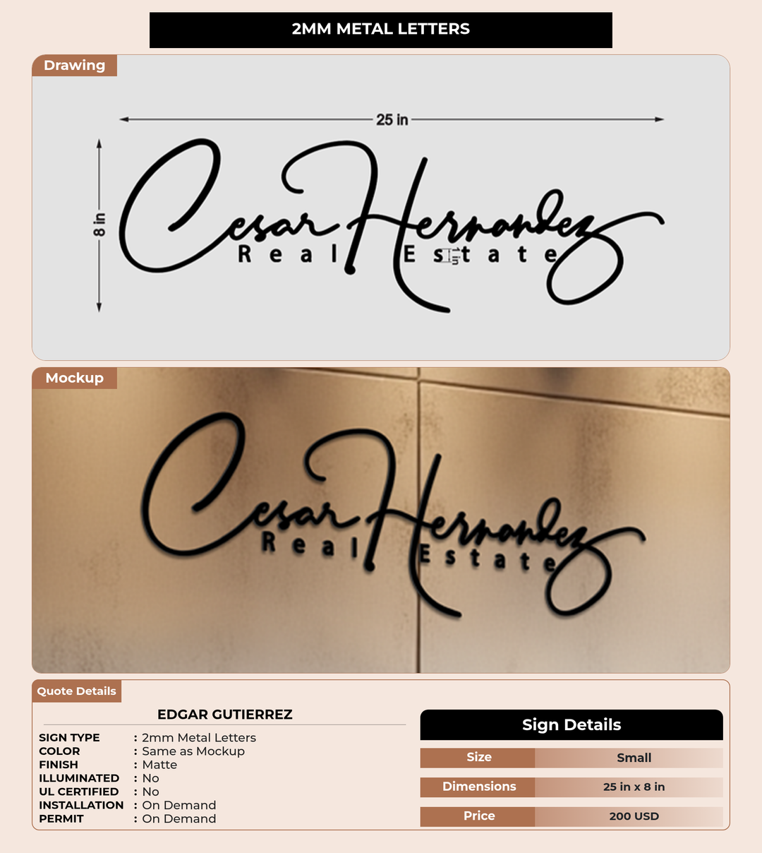 CUSTOM MOCKUP SIGN FOR Edgar Gutierrez