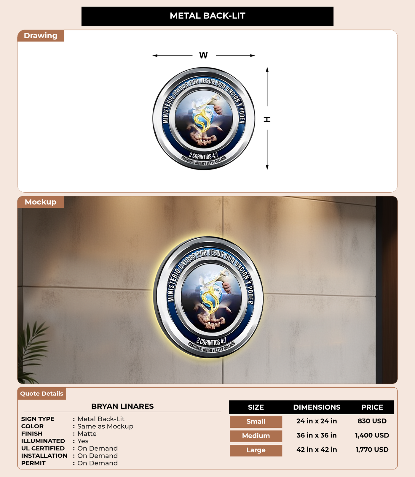CUSTOM MOCKUP SIGN FOR Bryan Linares
