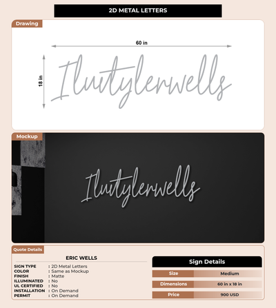 CUSTOM MOCKUP SIGN FOR Eric Wells