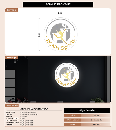 CUSTOM MOCKUP SIGN FOR Anastasia Kurmanova