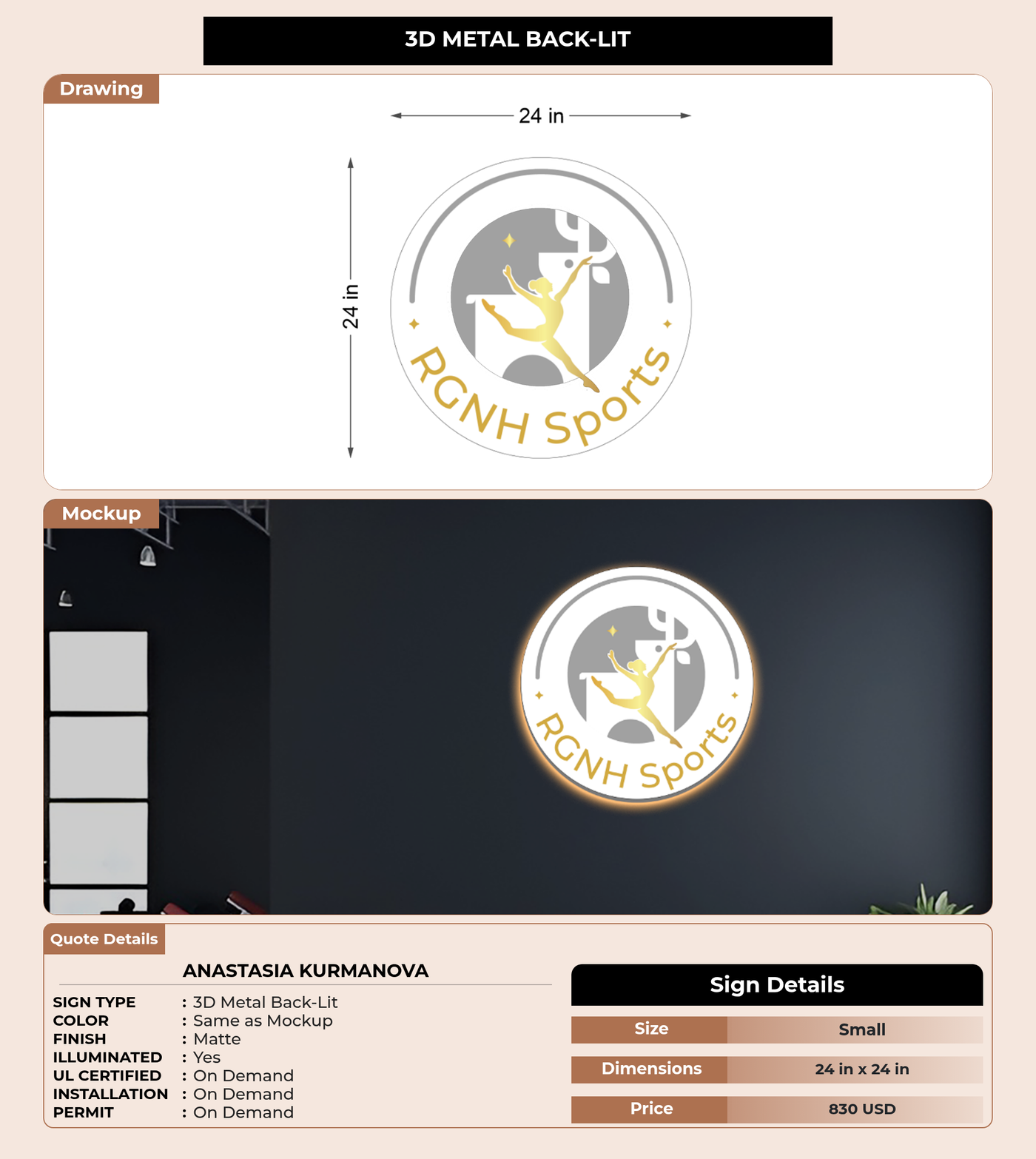 CUSTOM MOCKUP SIGN FOR Anastasia Kurmanova