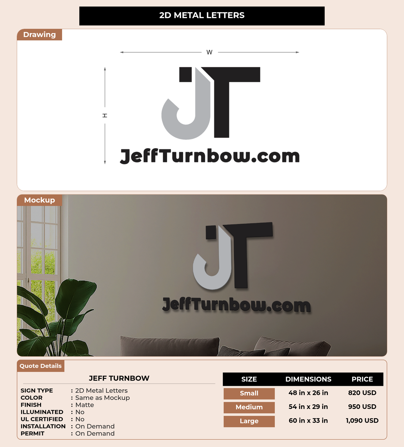 CUSTOM MOCKUP SIGN FOR Jeff Turnbow