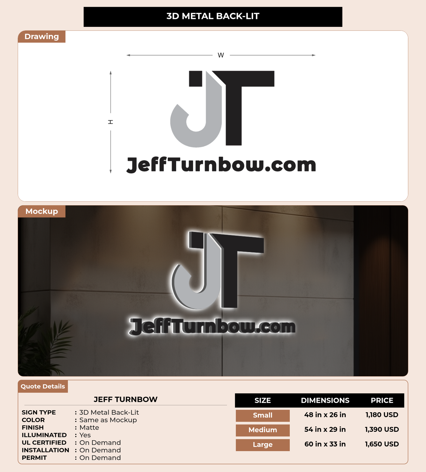 CUSTOM MOCKUP SIGN FOR Jeff Turnbow
