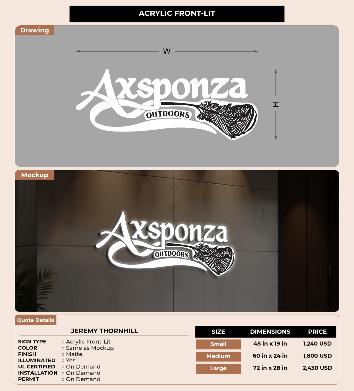 CUSTOM MOCKUP SIGN FOR Jeremy Thornhill