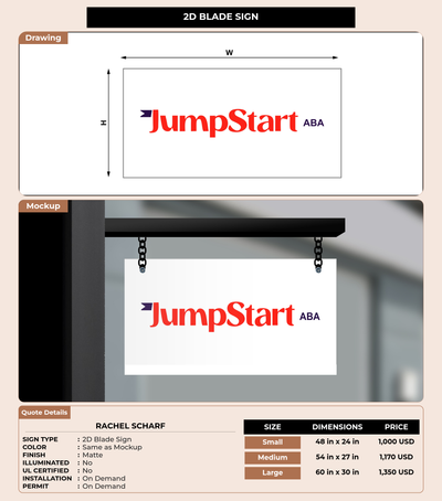 CUSTOM MOCKUP SIGN FOR Rachel Scharf