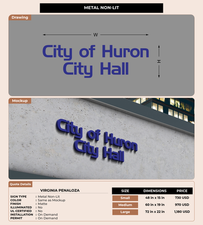 CUSTOM MOCKUP SIGN FOR Virginia Penaloza