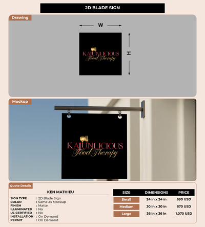 CUSTOM MOCKUP SIGN FOR Ken Mathieu