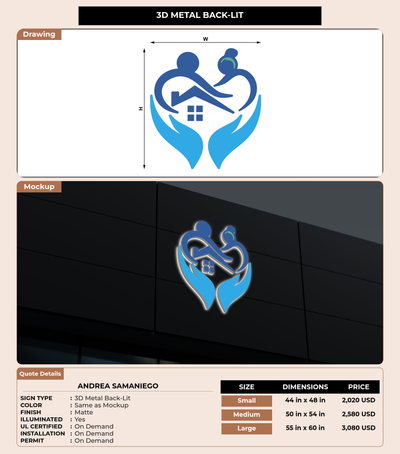 CUSTOM MOCKUP SIGN FOR Andrea Samaniego