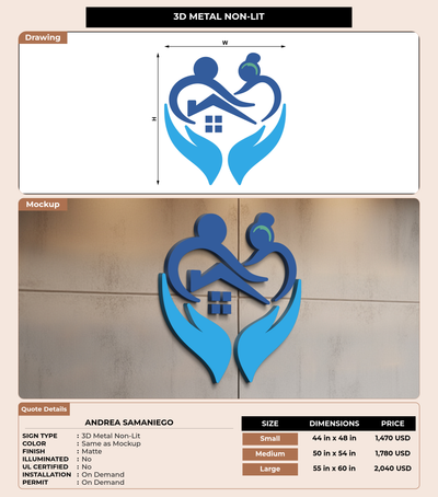 CUSTOM MOCKUP SIGN FOR Andrea Samaniego