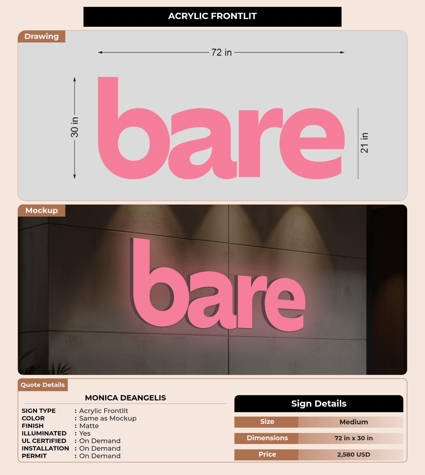 CUSTOM MOCKUP SIGN FOR Monica DeAngelis