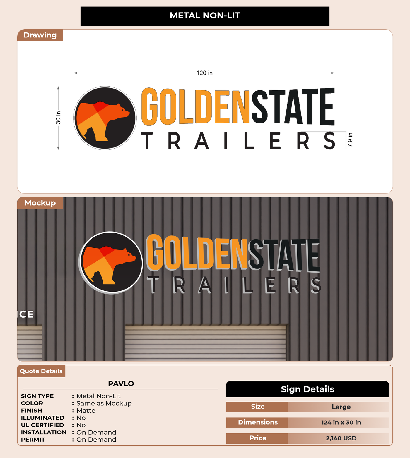 CUSTOM MOCKUP SIGN FOR Pavlo
