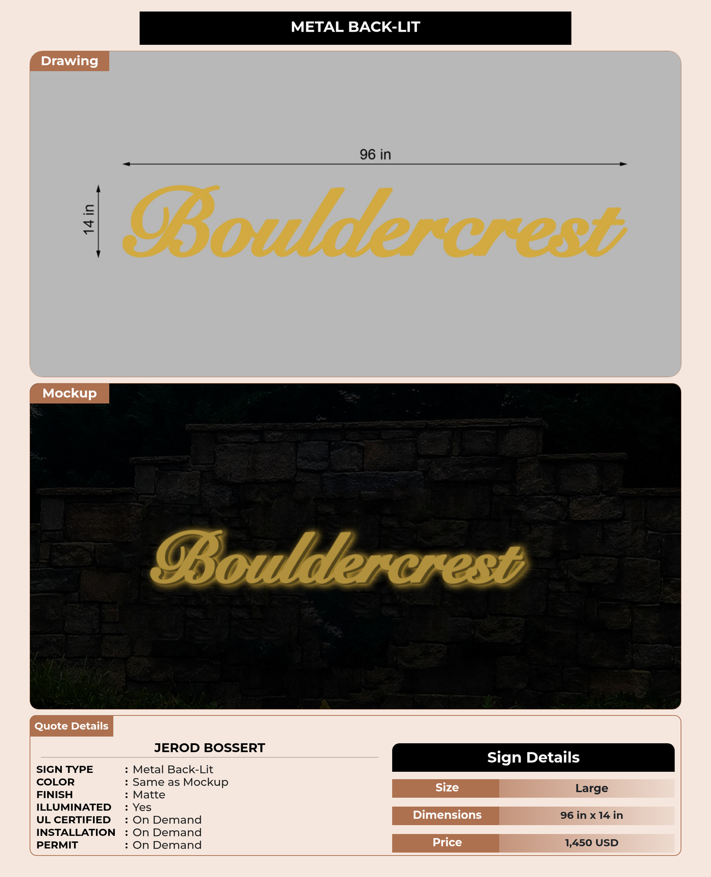 CUSTOM MOCKUP SIGN FOR Jerod Bossert