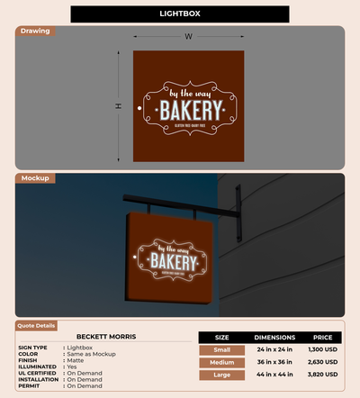 CUSTOM MOCKUP SIGN FOR Beckett Morris