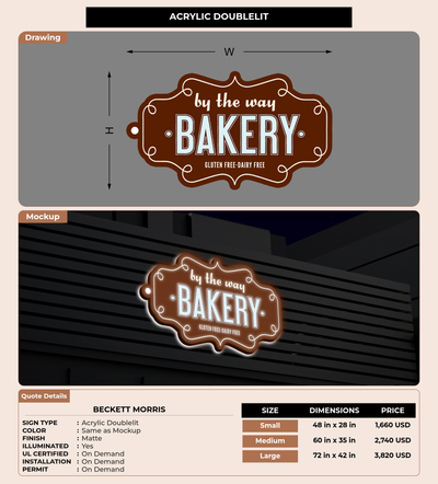 CUSTOM MOCKUP SIGN FOR Beckett Morris