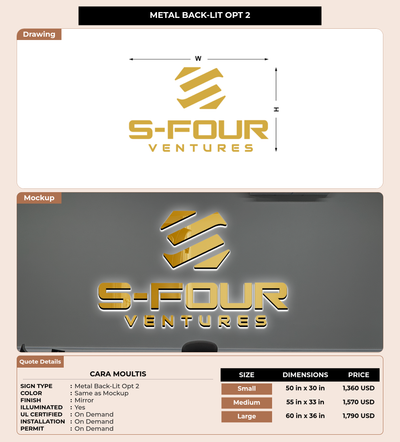 CUSTOM MOCKUP SIGN FOR Cara Moultis