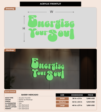 CUSTOM MOCKUP SIGN FOR Barby Mercado