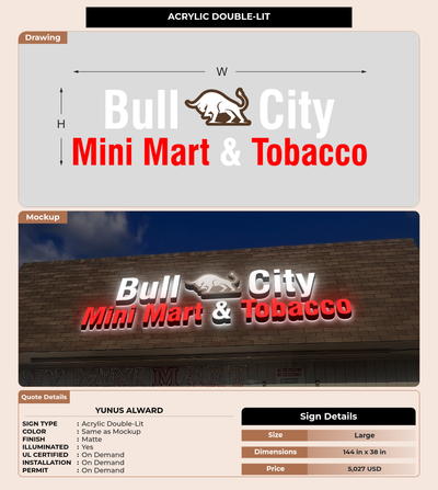 CUSTOM MOCKUP SIGN FOR Yunus Alward