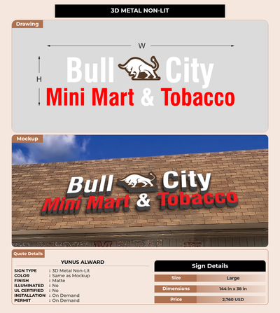 CUSTOM MOCKUP SIGN FOR Yunus Alward