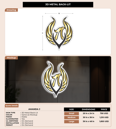 CUSTOM MOCKUP SIGN FOR Amanda j