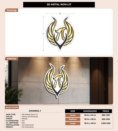 CUSTOM MOCKUP SIGN FOR Amanda j