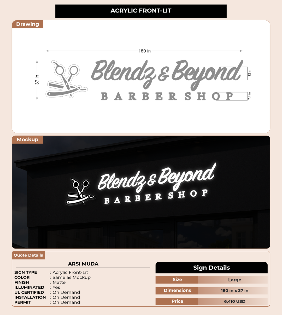 CUSTOM MOCKUP SIGN FOR Arsi Muda