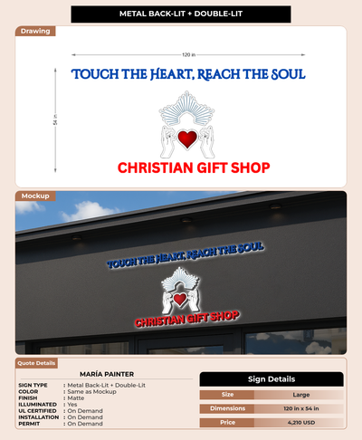 CUSTOM MOCKUP SIGN FOR María Painter
