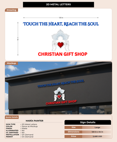 CUSTOM MOCKUP SIGN FOR María Painter