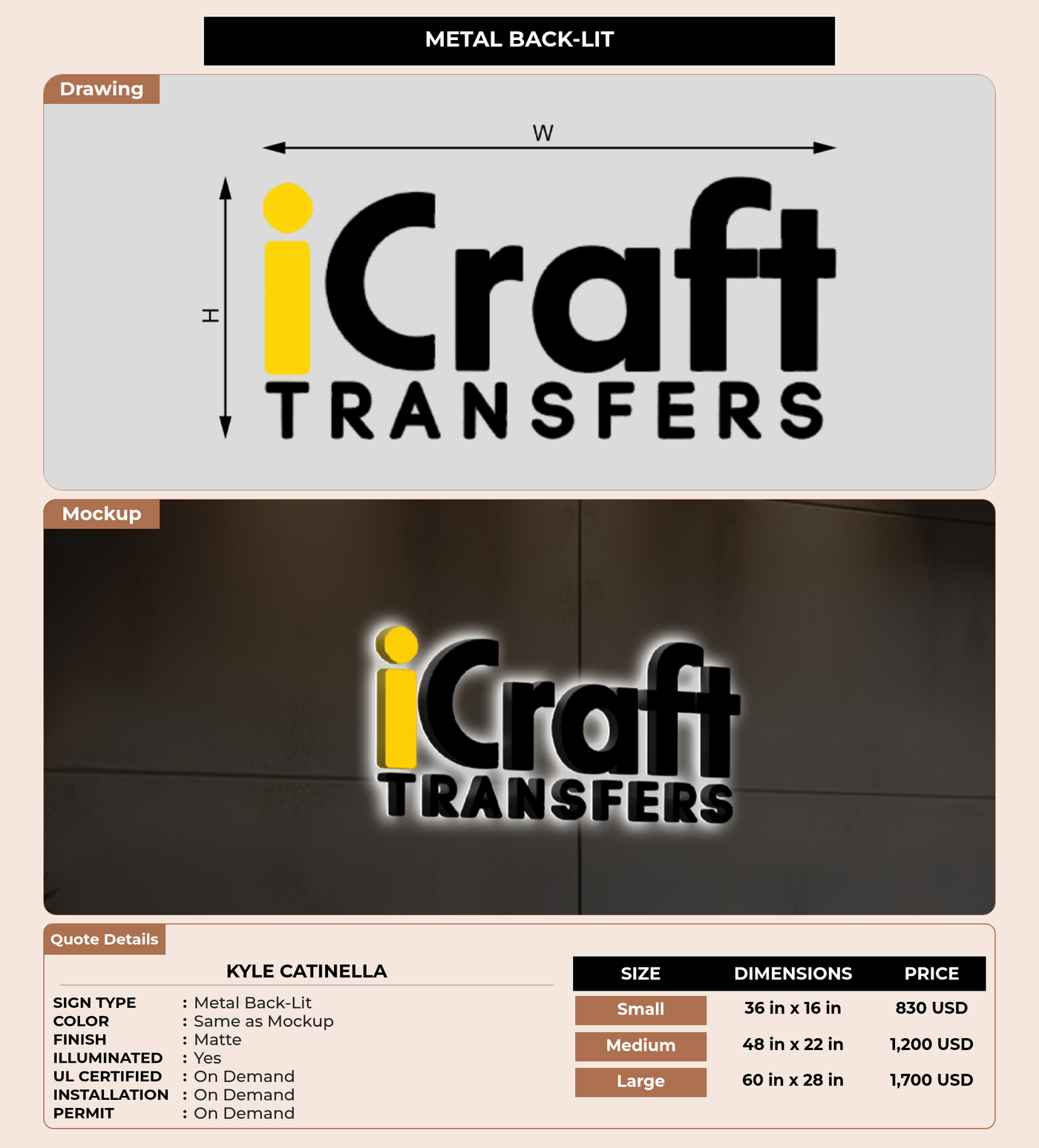 CUSTOM MOCKUP SIGN FOR Kyle Catinella
