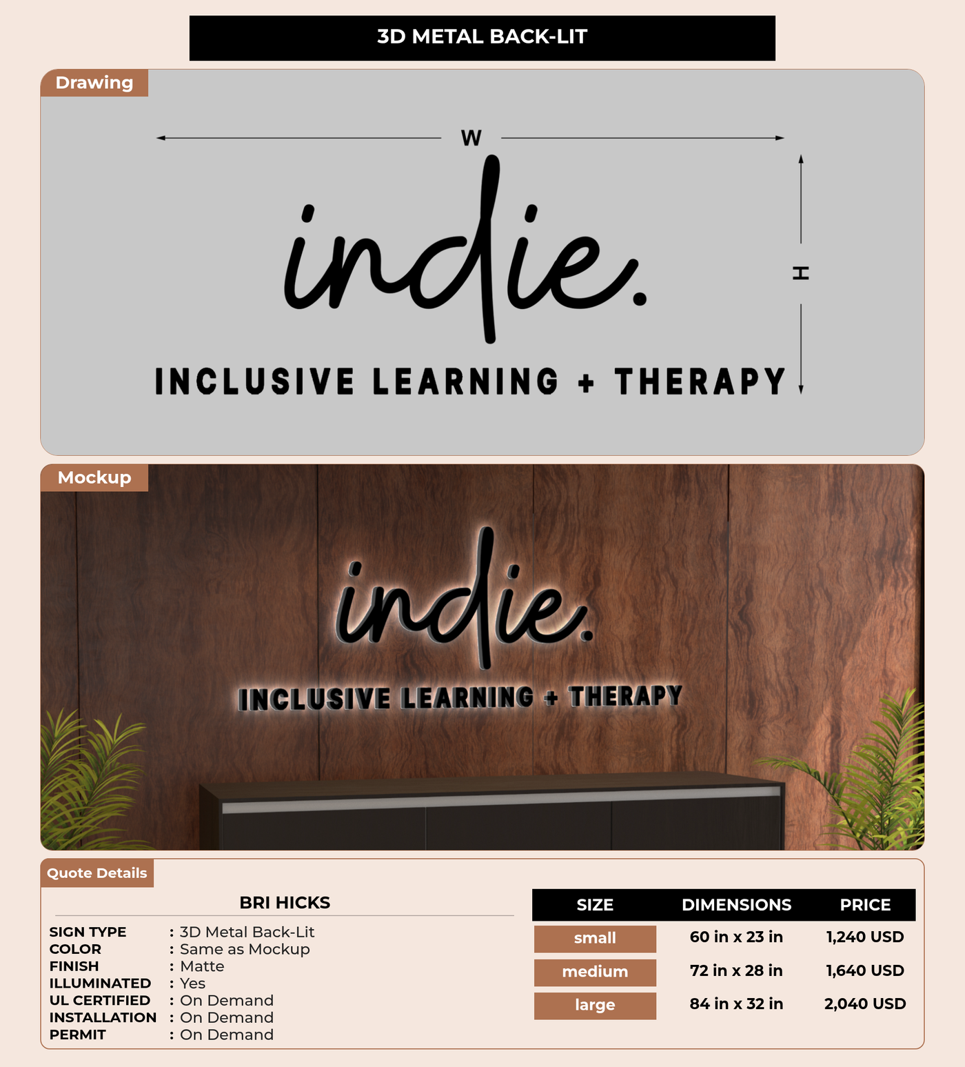 CUSTOM MOCKUP SIGN FOR Bri Hicks