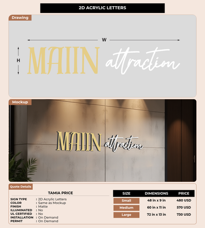CUSTOM MOCKUP SIGN FOR Tamia Price