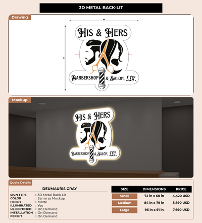 CUSTOM MOCKUP SIGN FOR Deumauris Gray