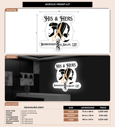 CUSTOM MOCKUP SIGN FOR Deumauris Gray
