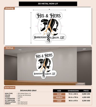 CUSTOM MOCKUP SIGN FOR Deumauris Gray