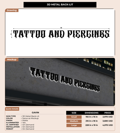 CUSTOM MOCKUP SIGN FOR Gavin