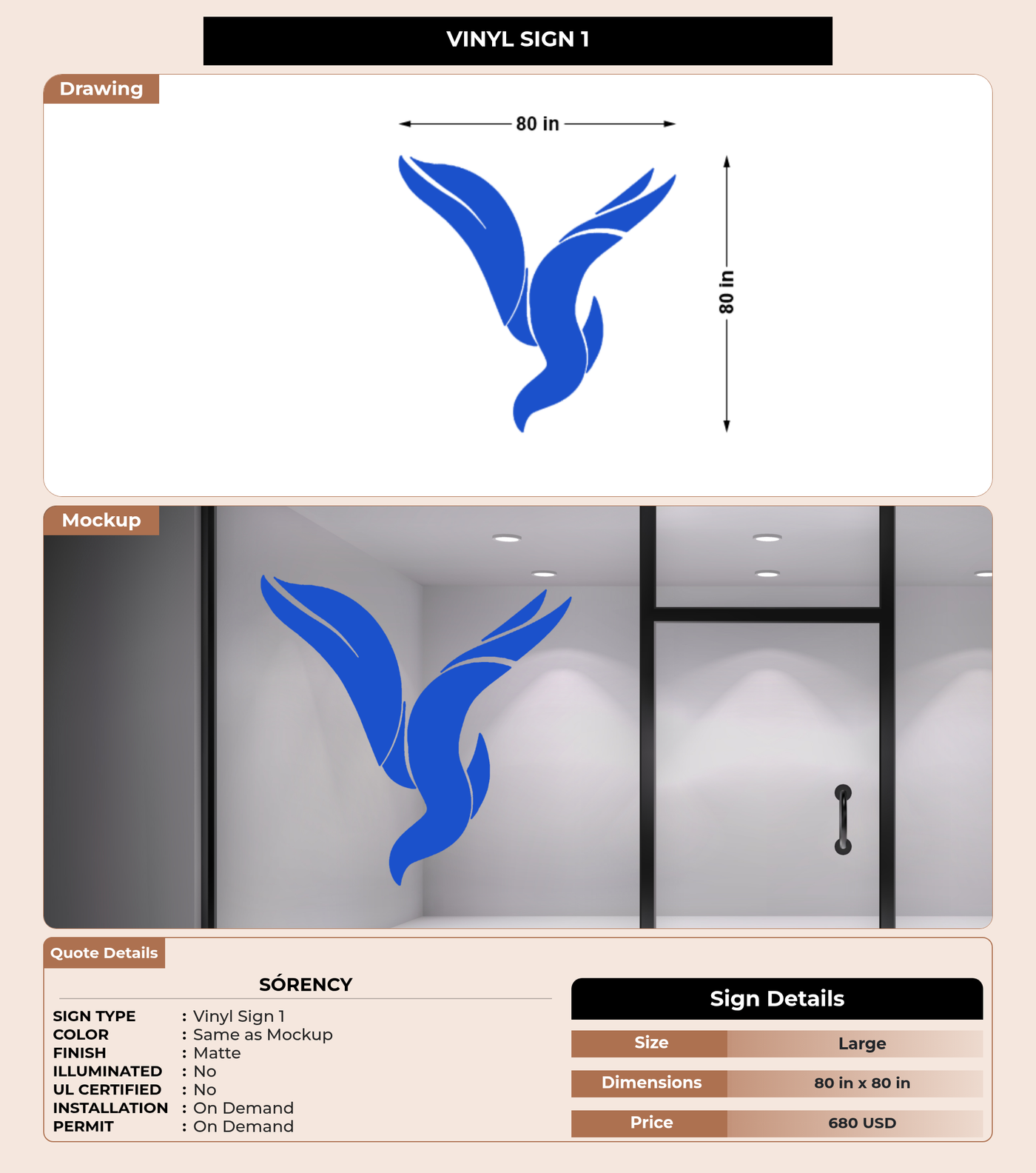 CUSTOM MOCKUP SIGN FOR Sórency