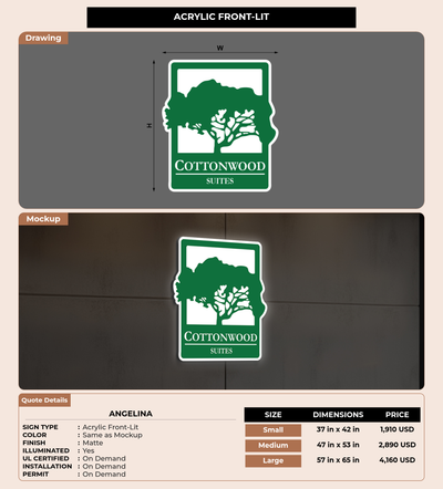 CUSTOM MOCKUP SIGN FOR Angelina