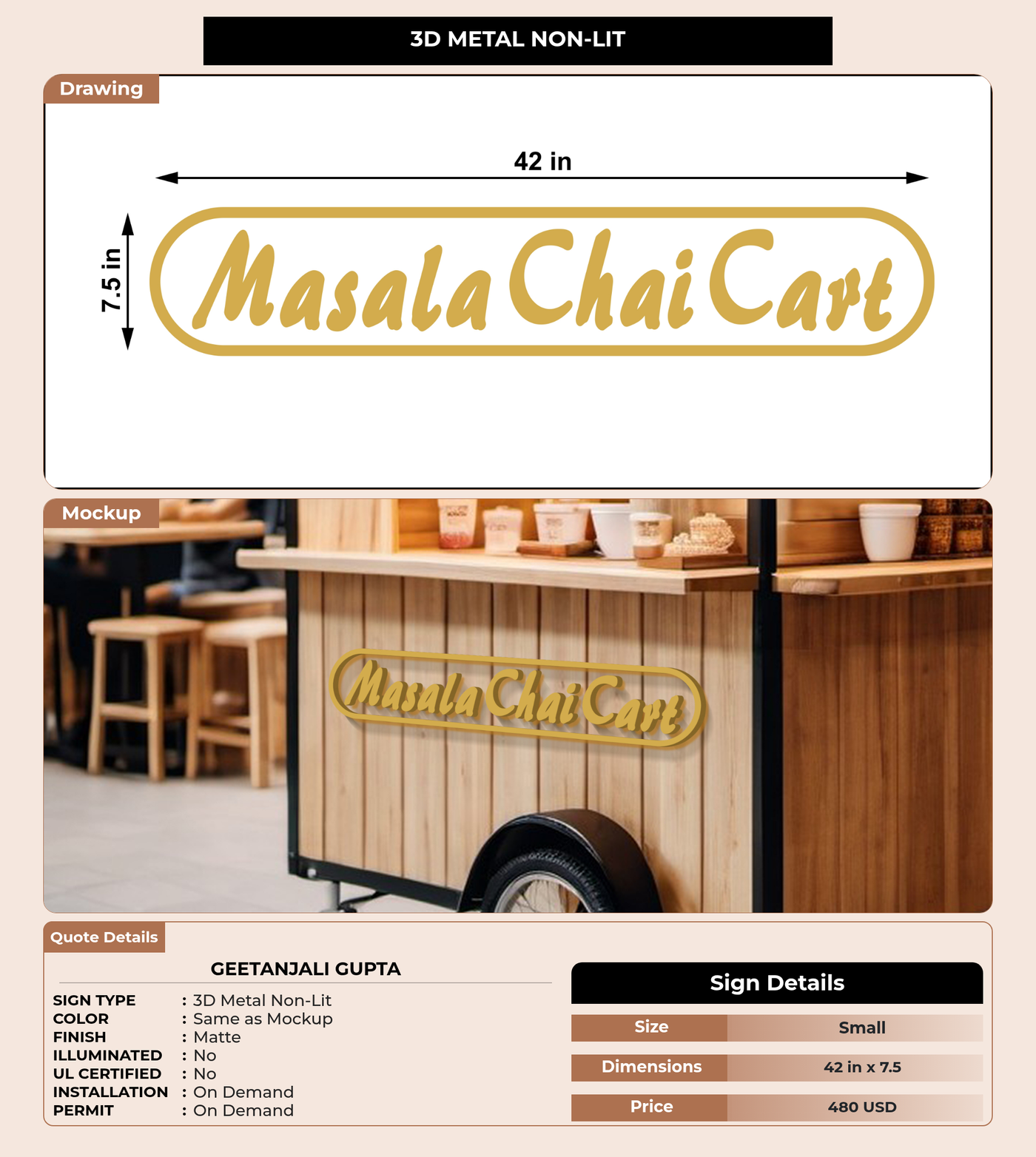 CUSTOM MOCKUP SIGN FOR Geetanjali Gupta