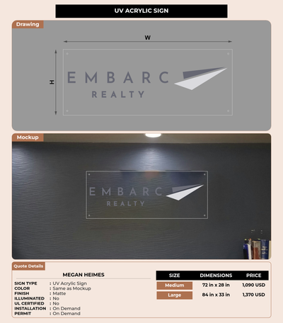 CUSTOM MOCKUP SIGN FOR Megan Heimes