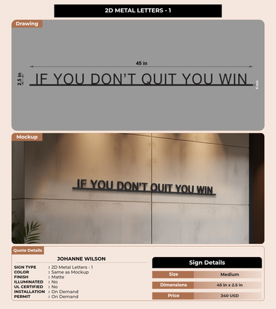 CUSTOM MOCKUP SIGN FOR Johanne Wilson