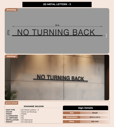CUSTOM MOCKUP SIGN FOR Johanne Wilson