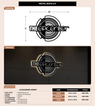 CUSTOM MOCKUP SIGN FOR Alexander Henry